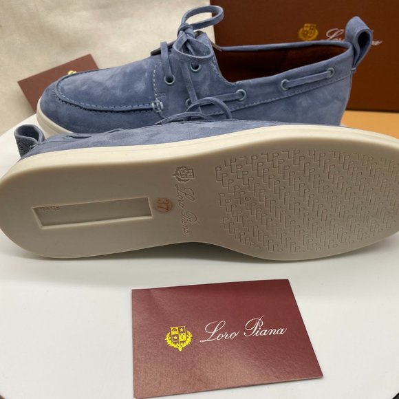 Loro Piana women's summer casual suede flats shoes - Picture 5 of 7